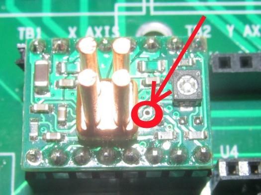 There is an arrow on the silkscreen of the PCB that shows the direction of the pots. Current Adjustment The current is set using the potentiometer on the driver board.