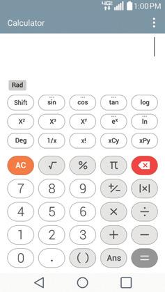 Tap a date to view the events for that day in your Day calendar. Calculator The Calculator app allows you to perform mathematical calculations using a standard calculator or a scientific calculator.