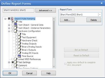 Automatic reporting All test modules of the Test Universe software have a common element the reporting function: each module provides a fully formatted test report.