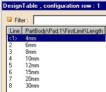 You can modify or add to the sample table, or, if needed, create a new table. The thickness table is a simple text file. 4.