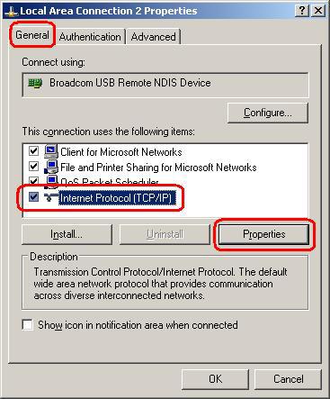 3. In the LAN or High-Speed Internet window, right-click on the icon corresponding to your network interface card (NIC) and select Properties. (Often this icon is labeled Local Area Connection).