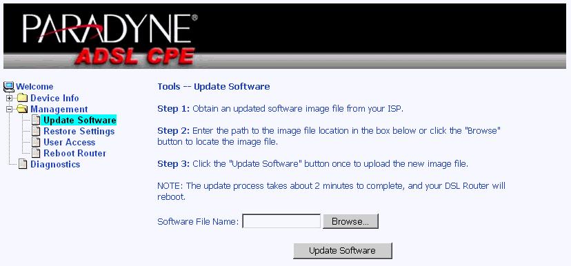 5 Management The chapter contains management instructions for software upgrade and restore configuration. 5.