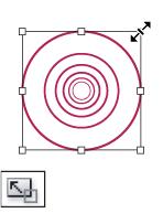 tool (R) rotates objects around a fixed point.