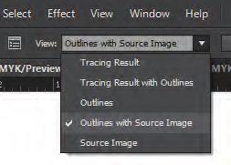 However, you can change the display of both the original image and the tracing result to best suit your needs. 10 Click the Image Trace Panel button ( ) in the Control panel to open the panel.