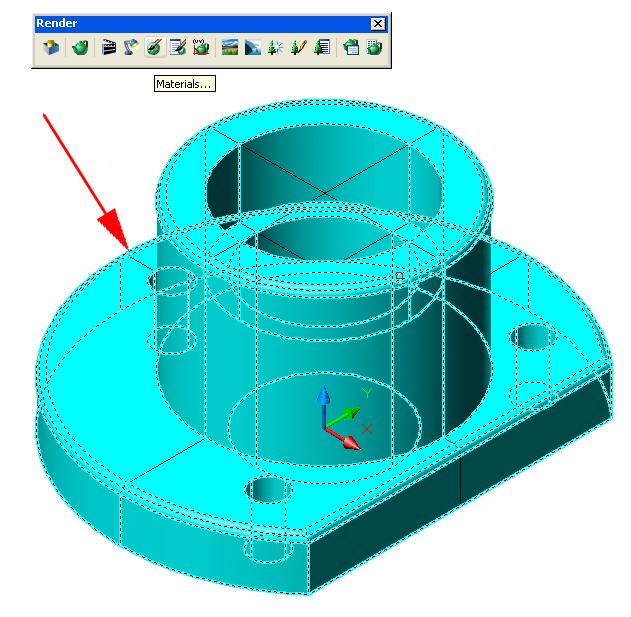 the 3D model in the Model space