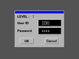 Performance Check 4 3 ) The user ID/password entry screen appears before the recipe input screen. If the user ID and password are correct, the recipe input screen will open.