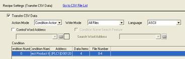 3 (3) Select Transfer CSV Data (CSV File List) ) Click [Go to CSV