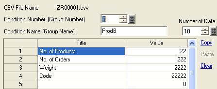 (4) Add and Edit CSV File ) The [Add CSV File] window will