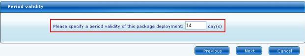 Server Console > Task Management > Package List page, click Deploy.