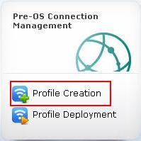 4.3 Wireless Profile List Create profile To create