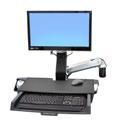management system ➆ Extend LCD and keyboard up to 43 (109 cm) from wall; fold equipment back out of the way when not in use.