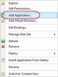 Figure 5: Adding a subfolder as an Application If you have already