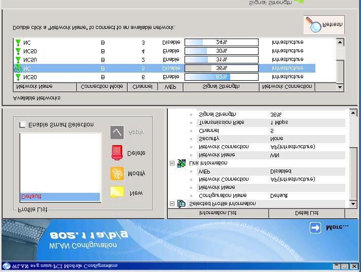the desktop, and the WLAN a+b+g mini-pci Module Configuration