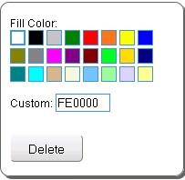 Editing a Filled Annotation To select the fill color for a filled annotation, right-click on the annotation. In the contextual annotation box, select the fill color.