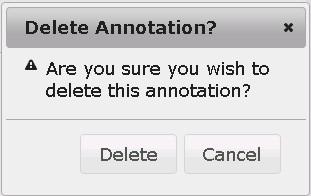 Deleting Annotations To delete an annotation, right-click on the annotation to display the contextual