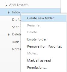 Create new folder Type the name of your new folder in the text box that appears on screen and press enter on
