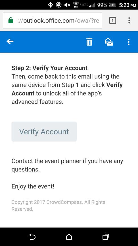 Click Download and wait for the app to install on your device. Verify Your Account 1 Return to your Invitation.
