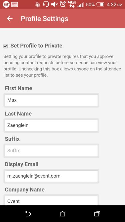 At the top of your Profile Settings, make sure that the box next to Set Profile to Private is checked. Or Hide It Entirely 1 Access the Attendee List. Rather focus on the conference?
