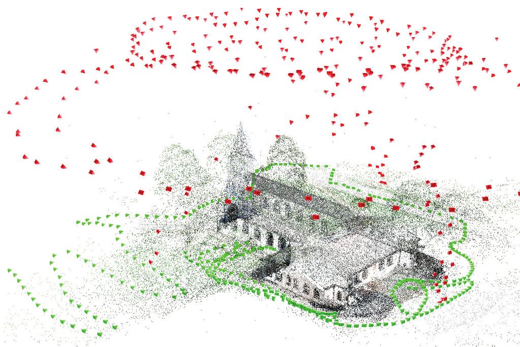 Orientation 3D models for Church (of Bundeswehr University Munich) and Village Orientation Comparison to VisualSFM (W U 2011, W U 2013) Image