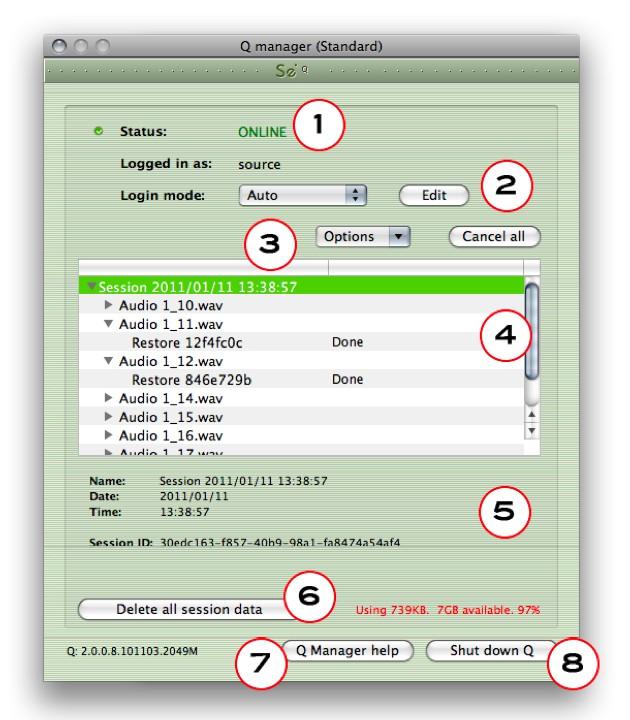 6.5. Comprehensive Q Manager interface overview This section is a complete overview of all available