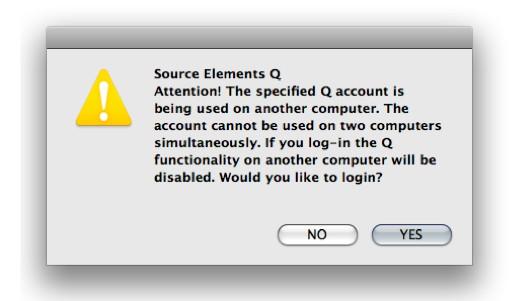 of you not being able to login. It can also mean that your computer restarted unexpectedly, and the Q Manager did not manually log out, in which case ignore this message and continue with your login.