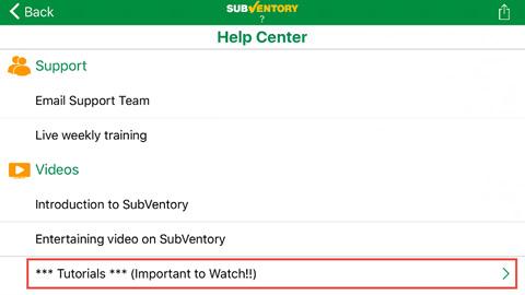2.1 Watch the instructional videos SubVentory s short instructional videos provide an