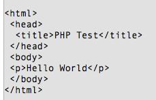 PHP Hello World It renders