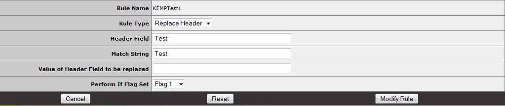 Rule Name This is an input field for the name of the rule. Header Field to be Deleted This is an input field for the name of the header field to be deleted.