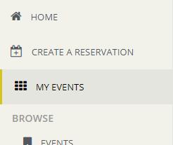 REVIEWING YOUR RESERVATIONS To view all events yo ve