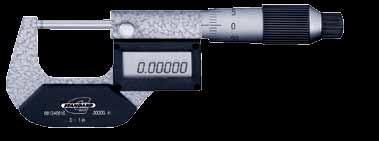 Resolution to 0,001 mm / 0,00005 in. Micrometer head resolution to 0,01 mm/0,0001 in.
