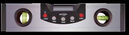 Electronic levels with laser Order number Measuring range Reading Dimensions (L x W x H) 05334001 4 x 90 0.