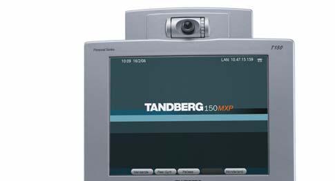 The Tandberg T150 The T150 is a small mobile video conferencing system allowing you to