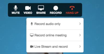 Video Recording PREMIUM FEATURE Go to Page 64 Start, stop or pause a recording by clicking RECORD in the toolbar at the top of the screen.