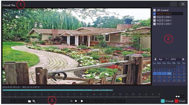 RECORD PLAYBACK Right click on the live camera view and select Record Playback directly from the Shortcut Menu.