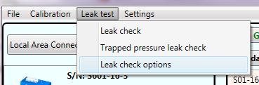 Leak check options There are a number of leak-check