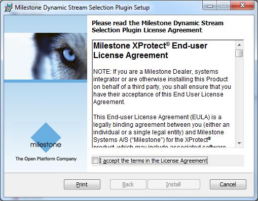 Plug-in Installation To install the plug-in, do the following: 1. Double-click DynamicStreamInstaller_x64/x86.msi.