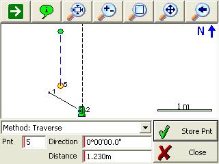 Calculations Menu Solution Methods Method: Traverse The traverse method allows you to define a direction and distance that you want to traverse.