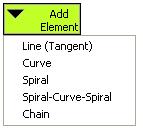 In the element list, it will always display the length of the element and its end station.