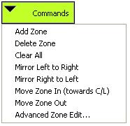 Road Reference You first need to define want side of the centerline your zone belongs to. Once you do that you can choose the Add Zone command from the command button.