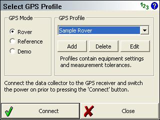 Configure If you press this, it will stop the connection to the receiver to allow you to make changes to your profile.