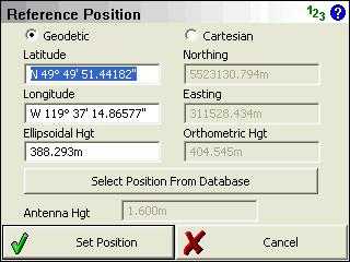 GPS Reference Program Reference Receiver Position When you're ready to program your base receiver with a position you need to press the Measure button on the GPS toolbar.