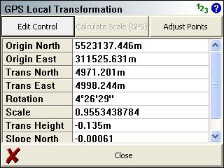 GPS Reference to the list and to define the measured coordinate the control point should be constrained to.
