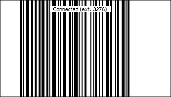 When you move your cursor to a hotspot, a pop-out window containing a barcode pattern displays, as shown next.