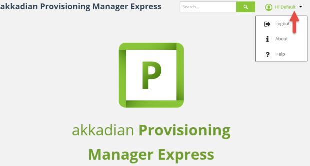 Section 15.0 Updating the PMEAdmin Password in akkadian Provisioning Manager Express 4.8 To update the PMEAdmin Password: 1. Log in as PMEAdmin 2.