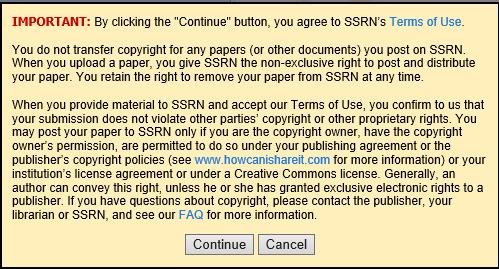 2. Terms of Use SSRN's Scholarly Paper Policy: SSRN is devoted to the public display and distribution of scholarly research in a broad range of fields. SSRN does not peer review submissions.