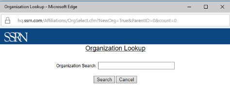 10. Fill out the New Organization form and select Add New.