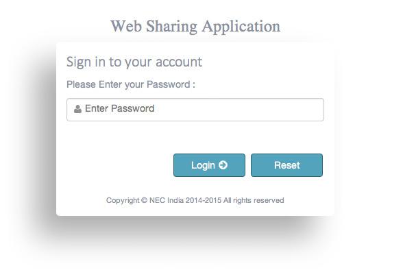 After setting up options, move the focus to OK and press the ENTER button. If USE is selected both for WEB CAPTURE and ACCESS PASSWORD, the screen in below will displayed on.