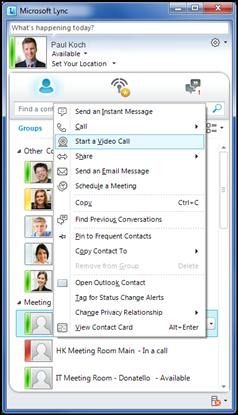 Making Video Calls between Lync Clients and H.323 Devices Making a Video Call from a Lync Client to an H.