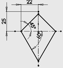 In the simple form, one-half of the entities are completed and mirrored about an axis as shown in Figure 2-25.