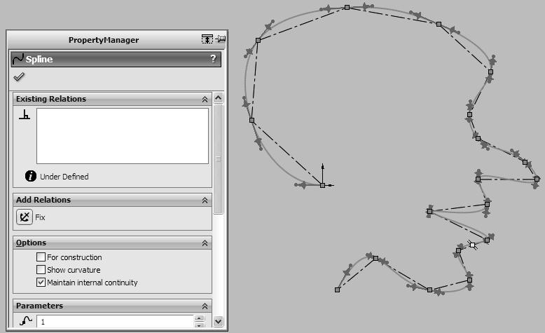 A Comprehensive Introduction to SolidWorks 2011 Spline Splines are geometries for modeling complex, general-form curves or surfaces as shown in Figure 2-13.